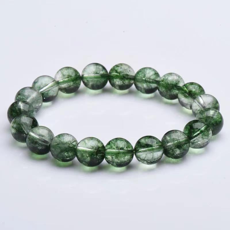 Natural Green Phantom Crystal Bracelet Wealth And Charm Increase Spiritual Power