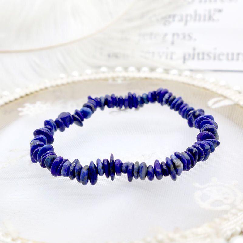 Natural Lapis Lazuli Bracelet Irregular Gravel Bracelet With Extension Chain