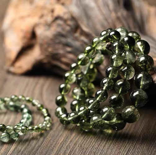 Natural Green Phantom Crystal Bracelet Wealth And Charm Increase Spiritual Power