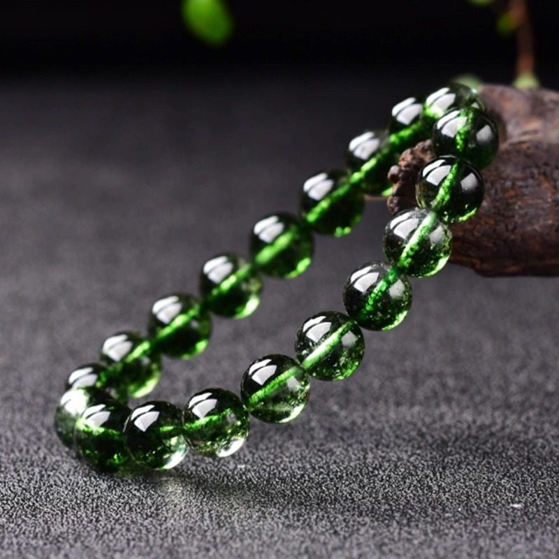 Natural Green Phantom Crystal Bracelet Wealth And Charm Increase Spiritual Power