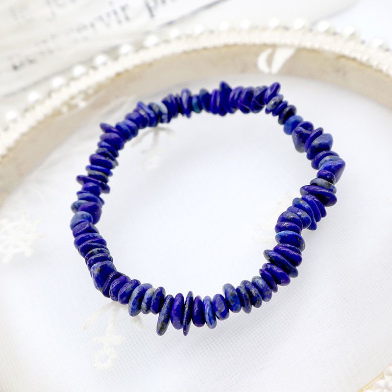 Natural Lapis Lazuli Bracelet Irregular Gravel Bracelet With Extension Chain