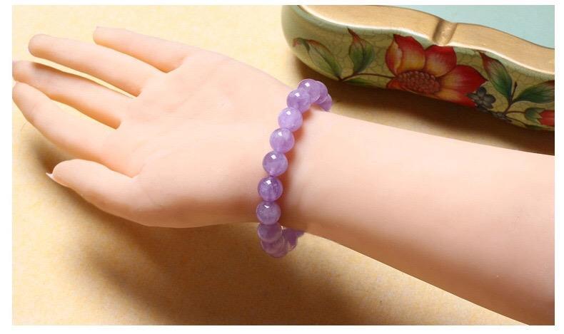 Natural Lavender Amethyst Bracelet FengShui Items To Attract Wealth Enhance Social Energy Magnetic Field