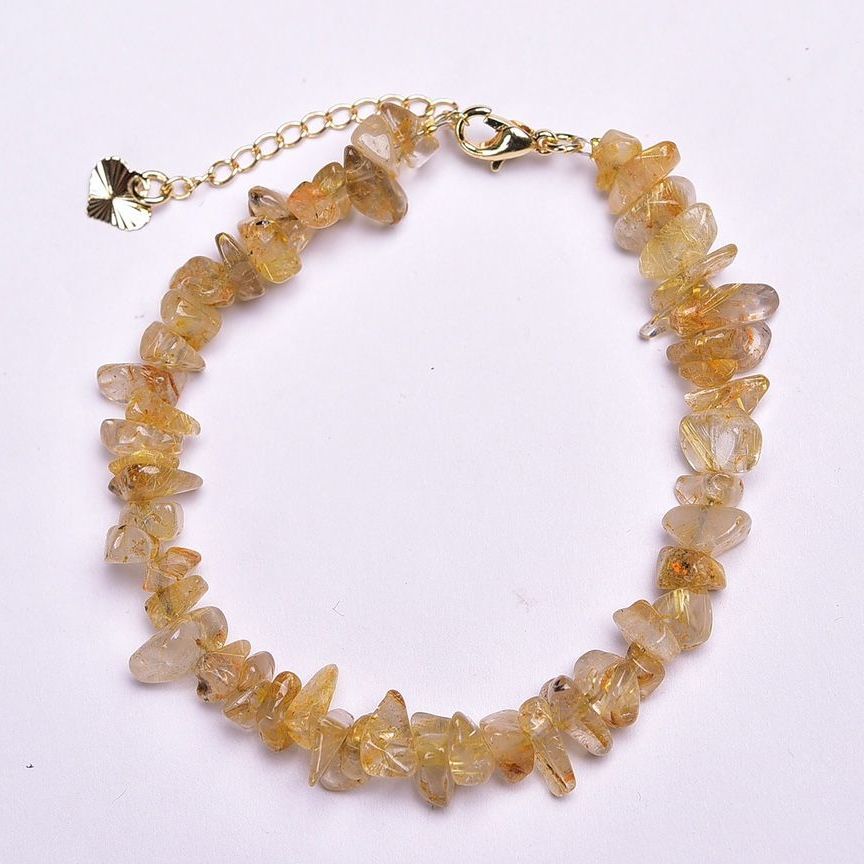 Natural Citrine Bracelet Irregular Bracelet Bracelet With Extension Chain