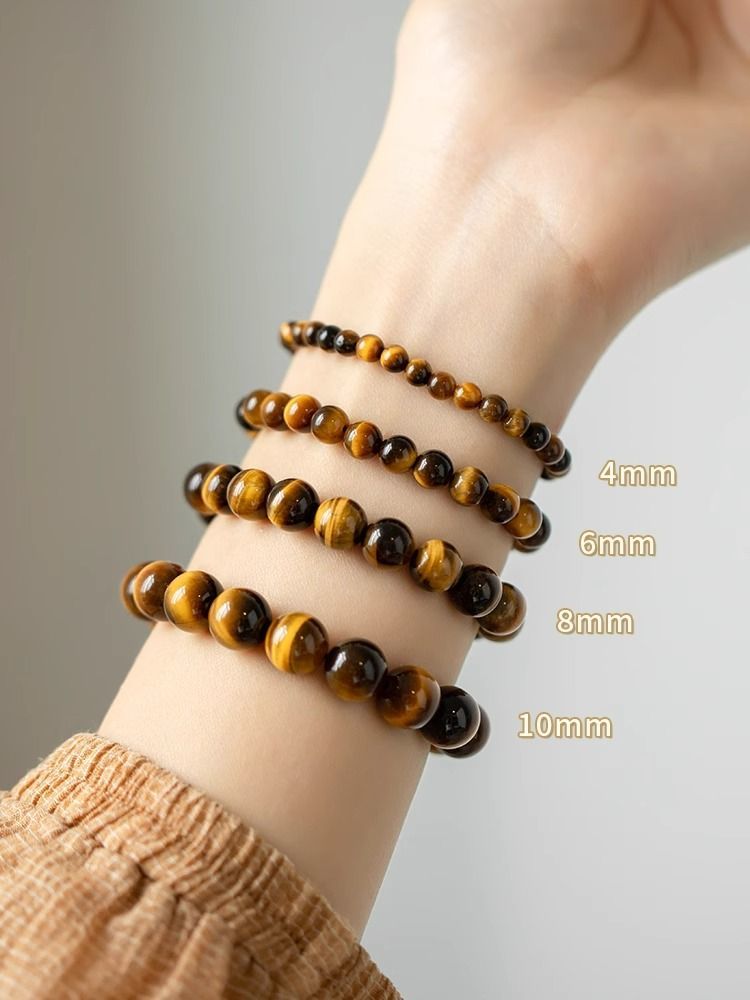 Natural Tiger Eye Stone Bracelet Increase The Magnetic Field Of Wealth Money Fortune And Enhance Leadership Energy